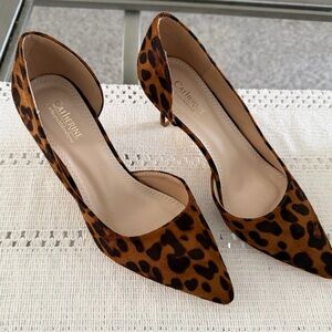 Catherine Malandrino Leopard-Print Pointed Kitten Heel Pumps - Brown & Black